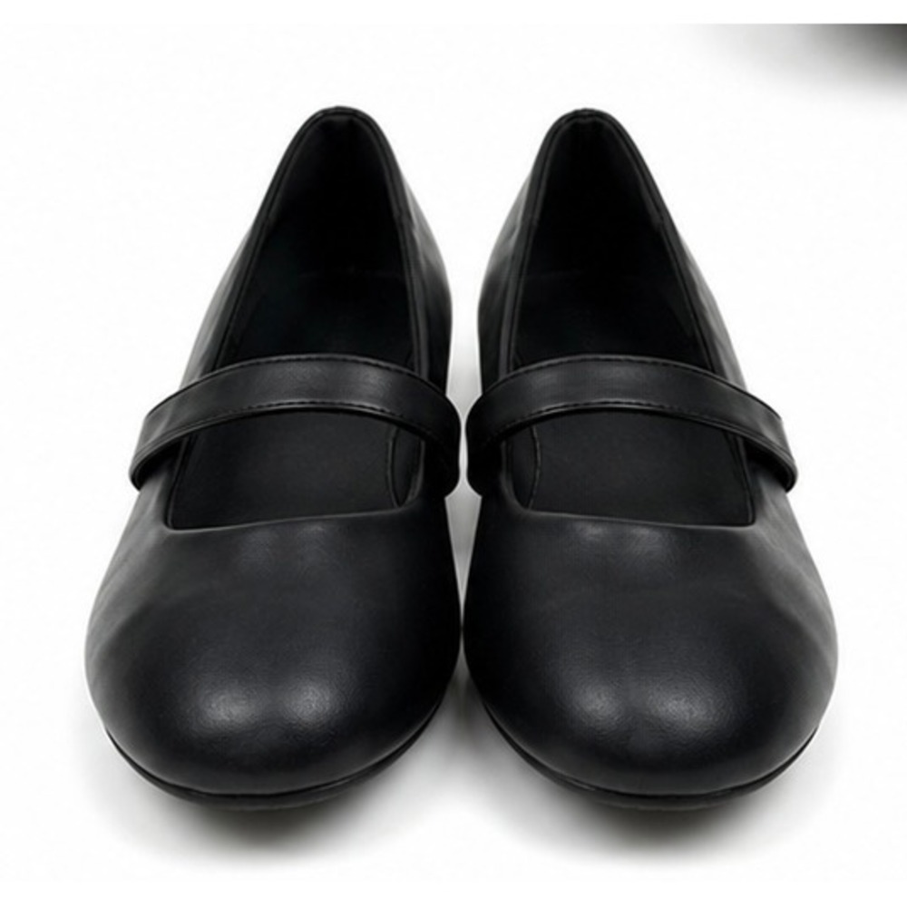 Beacon Black Leather Mary Jane Comfort Ballet Round Toe Flats Women's Size 9M